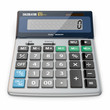 Calculator on white isolated background