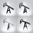 Silhouette of oil pump , vector illustration