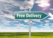 Signpost "Free Delivery"