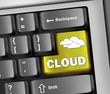 Keyboard Illustration "Cloud Computing"