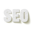 SEO Papier Weiß Bleistift Schatten
