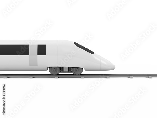 Illustration: 3d Illustration of Modern High-Speed Train isolated on white 3d Illustration of Modern High-Speed Train isolated on white