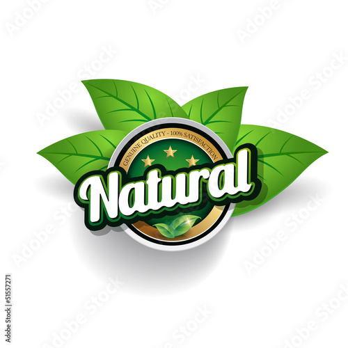 Vector: Hundred percent vector natural label Hundred percent vector natural label