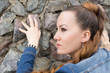 Beautiful Woman Portrait. Long Brown Hair