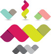 Vector: Colorful ribbon shapes Colorful ribbon shapes