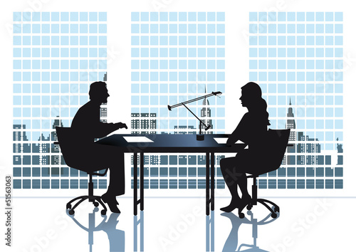Vector: Diskussion im Büro Diskussion im Büro