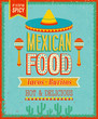 Vintage Mexican Food Poster. Vector illustration.