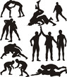 wrestling silhouettes