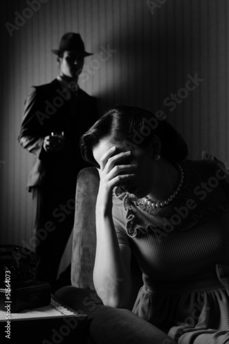 Photo: Conflict between the man and woman Conflict between the man and woman
