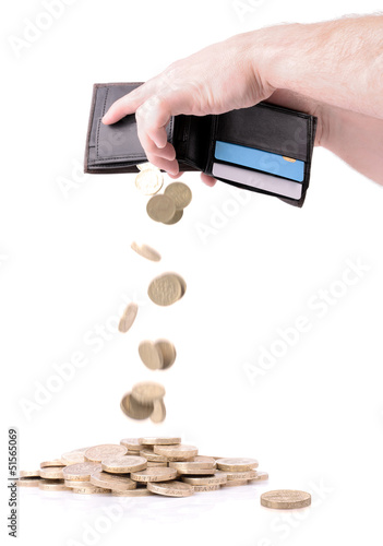 Photo: emptying wallet emptying wallet