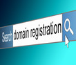 Domain registration concept.