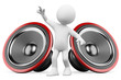 3D white people. Dance sound