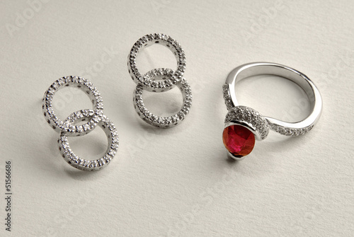 Photo: Ruby ring and earring Ruby ring and earring