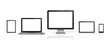 computer, laptop, mobile phone and digital tablet pc