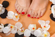 Female Feet Getting Aroma Therapy
