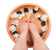 Female Feet Getting Aroma Therapy
