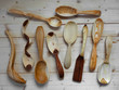 hand carved wooden spoons
