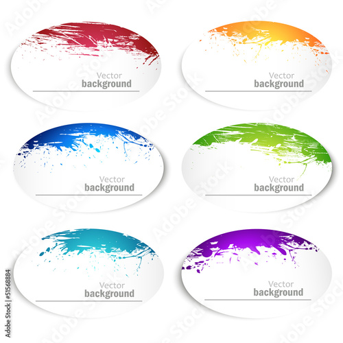 Vector: Set of banners with spray paint Set of banners with spray paint