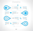 Infographic timeline design template with paper tags