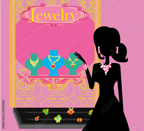 Illustration: Girl and jewellerys Girl and jewellerys