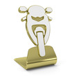 Illustration: "Motorbike" Golden Icon "Motorbike" Golden Icon