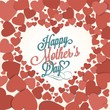 VIntage Happy Mothers's Day Typographical Background With Hearts