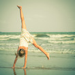 Beautiful girl having fun at beach