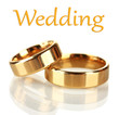 Wedding rings isolated on white