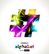 Vector Customizable Light Effect Alphabet