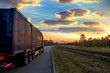 Truck on road - speed and delivery concept
