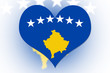 Kosovo Flag heart