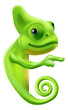 Cartoon chameleon pointing