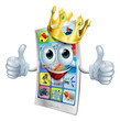 Vektor: Cell phone cartoon king Cell phone cartoon king