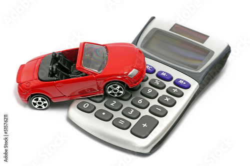Photo: auto auf taschenrechner auto auf taschenrechner
