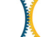 Colored cogwheels