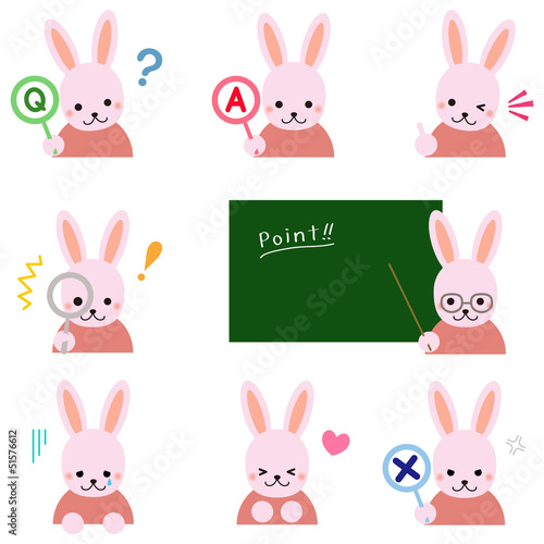 Vector: Bunny icon set Bunny icon set