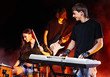 Photo: Band playing musical instrument. Band playing musical instrument.