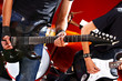 Man playing  guitar.