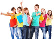 Group of teen people.