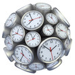 Illustration: Wall clock concept Wall clock concept