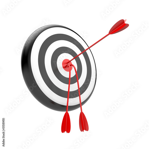 Illustration: Target with arrows Target with arrows
