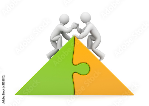 Illustration: Partnership. Helping hand Partnership. Helping hand