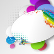 Colorful background with butterfly