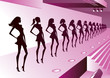 Vettoriale: Fashion models represent new clothes on review Fashion models represent new clothes on review