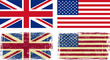 Vector: British and American flags. Vector illustration British and American flags. Vector illustration