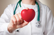 Heart in doctor's hand