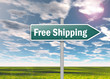Signpost "Free Shipping"