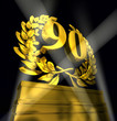 Illustration: 90 number laurel wreath 90 number laurel wreath
