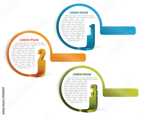Vector: Set of three colored vector elements for text Set of three colored vector elements for text
