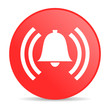 alarm red circle web glossy icon